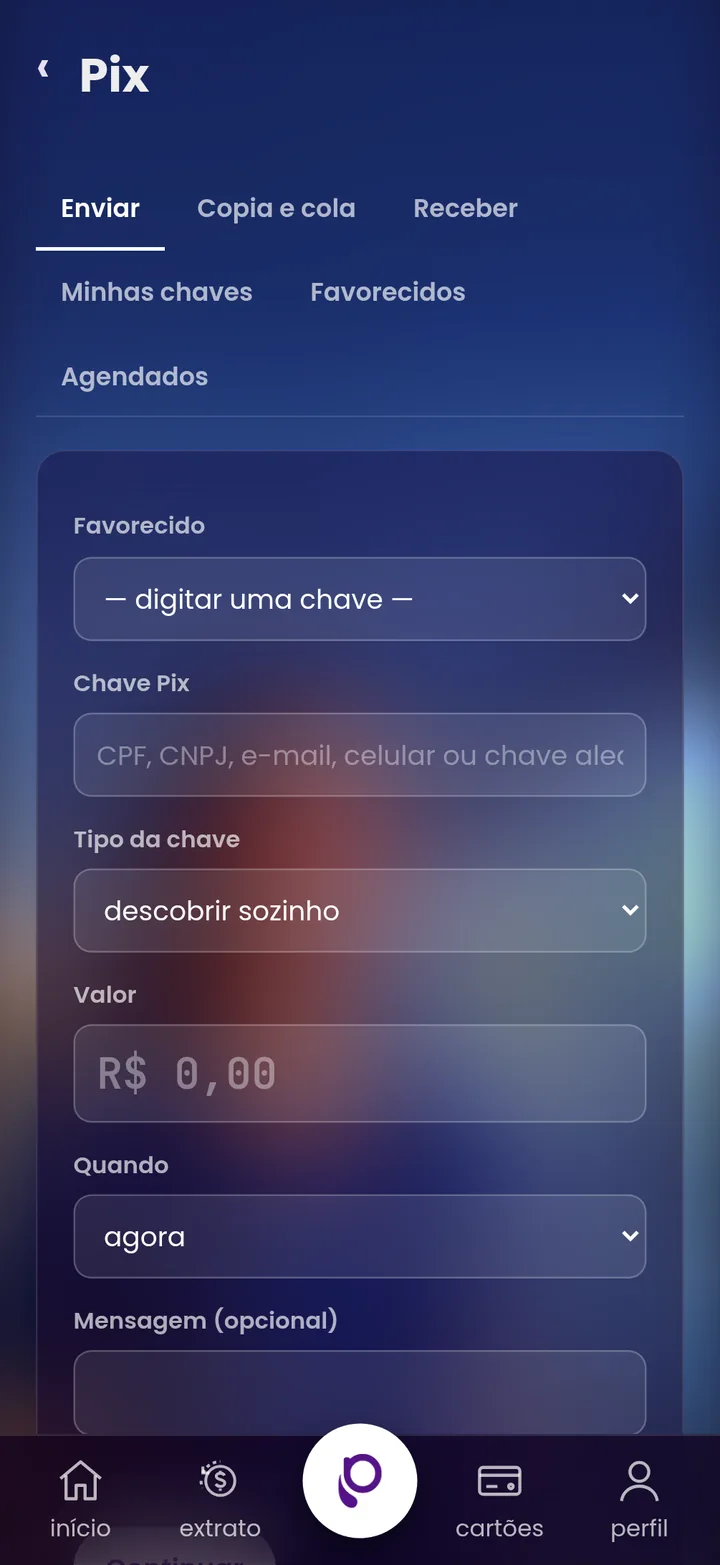 Tela de Pix do Portí Pay