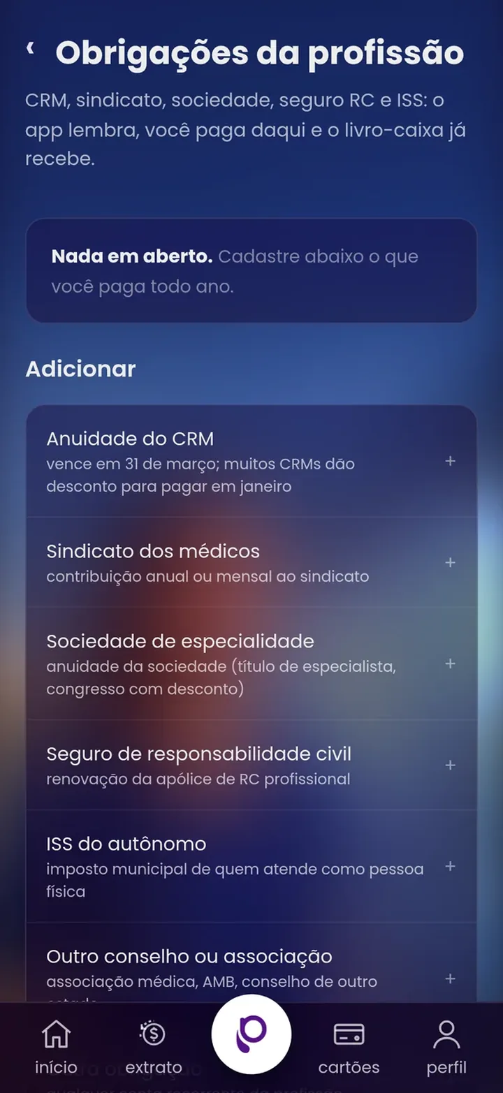 Obrigações da profissão no Portí Pay