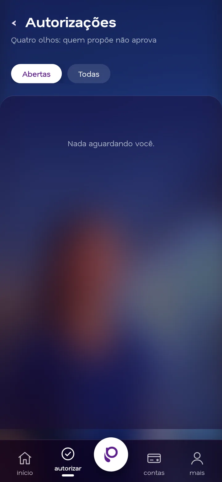 Fila de autorizações do SIGAF